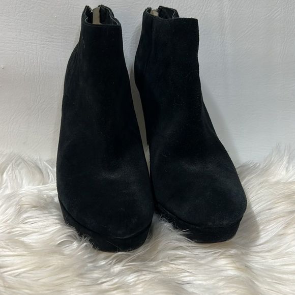 Michael Kors Suede Upper/ Leather lined Back Zip Platform Booties - Picture 2 of 7